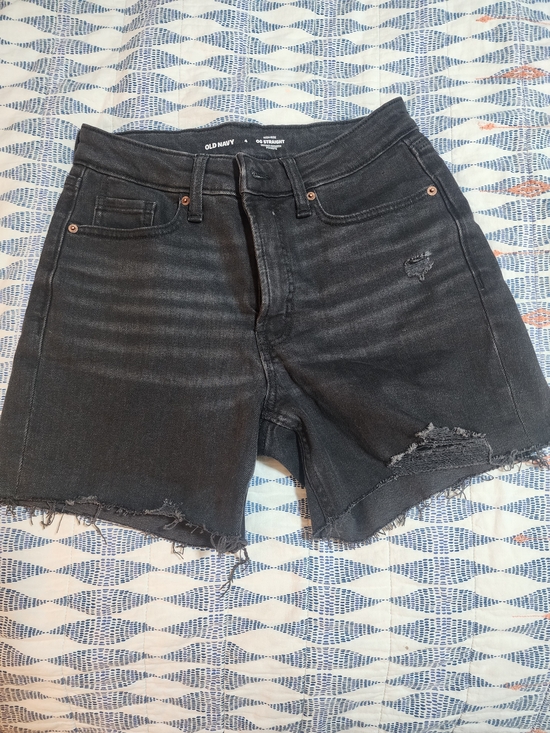 Old Navy Pants - Old Navy Black Distressed High-Rise Jean Shorts